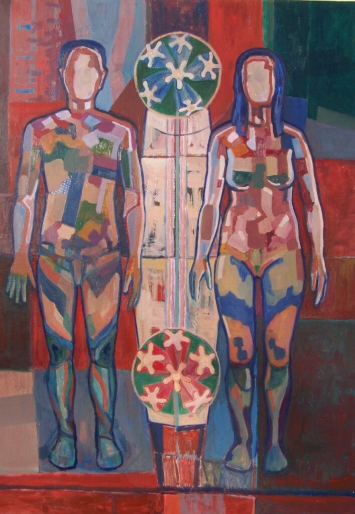 Mi ketten, 2009, olaj, vászon, 170x120 cm