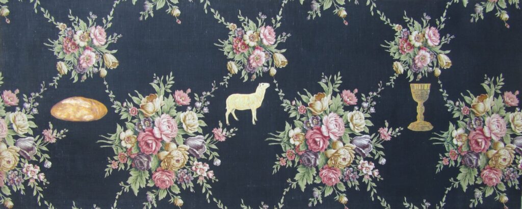 Sub Rosa, 2020, olaj, vászon, 75x185 cm